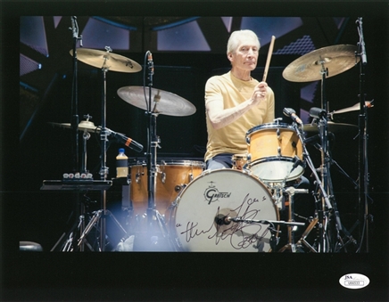 Charlie Watts Signed "The Rolling Stones" 11x14 Photo (JSA)